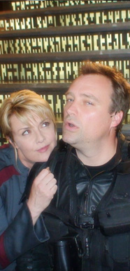 Amanda Tapping and David Hewlett